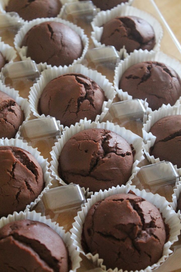 Muffin al cioccolato fondente senza uova e senza burro - Ricetta Petitchef