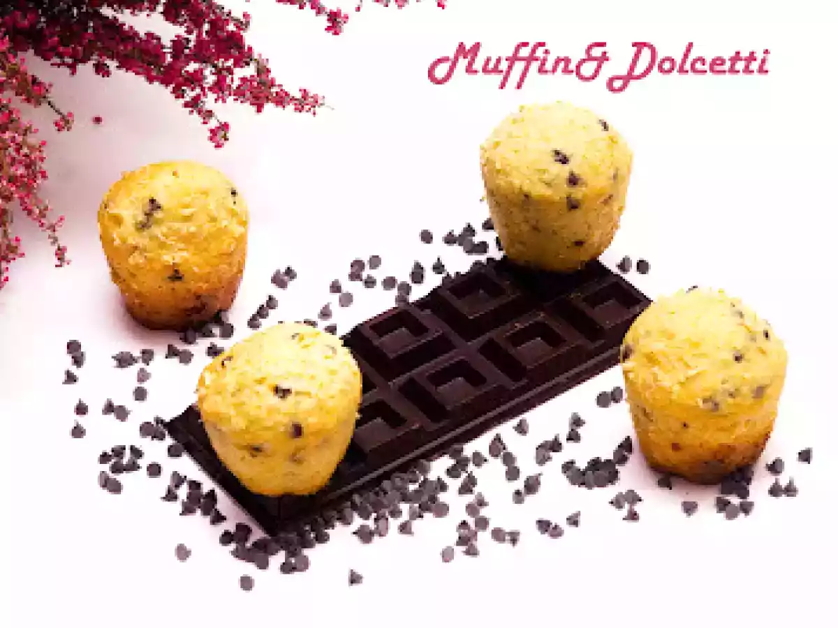 Muffin con Cocco, Mandorle e Gocce di Cioccolata!