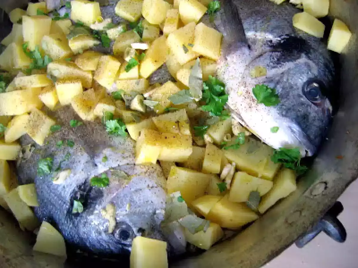 Orate al forno con patate all'aceto - foto 3