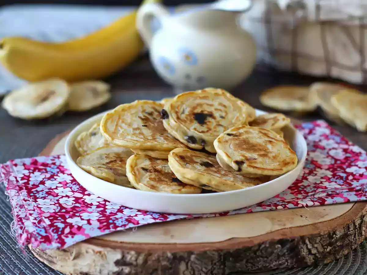 Pancake alla banana senza zuccheri aggiunti, perfetti per la colazione!