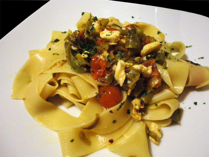 PAPPARDELLE CON FRIGGITELLI E BRANZINO, Ricetta Petitchef