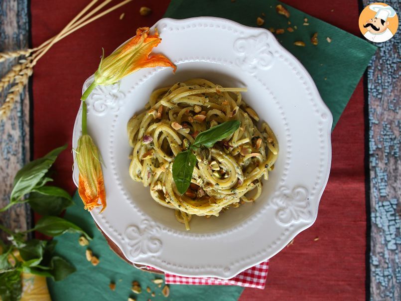 Pasta con fiori di zucca, ricotta e pistacchi - foto 5