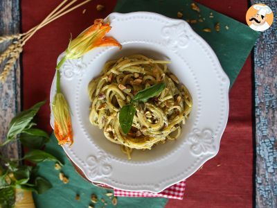 Pasta con fiori di zucca, ricotta e pistacchi - foto 5