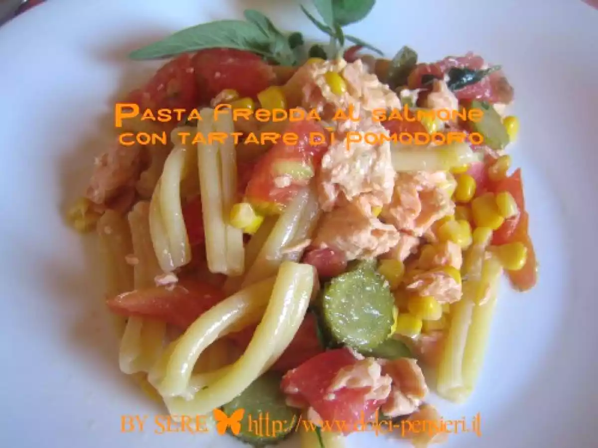 PASTA FREDDA AL SALMONE CON TARTARE DI POMODORO secondo ?Dolcipensieri? - foto 3