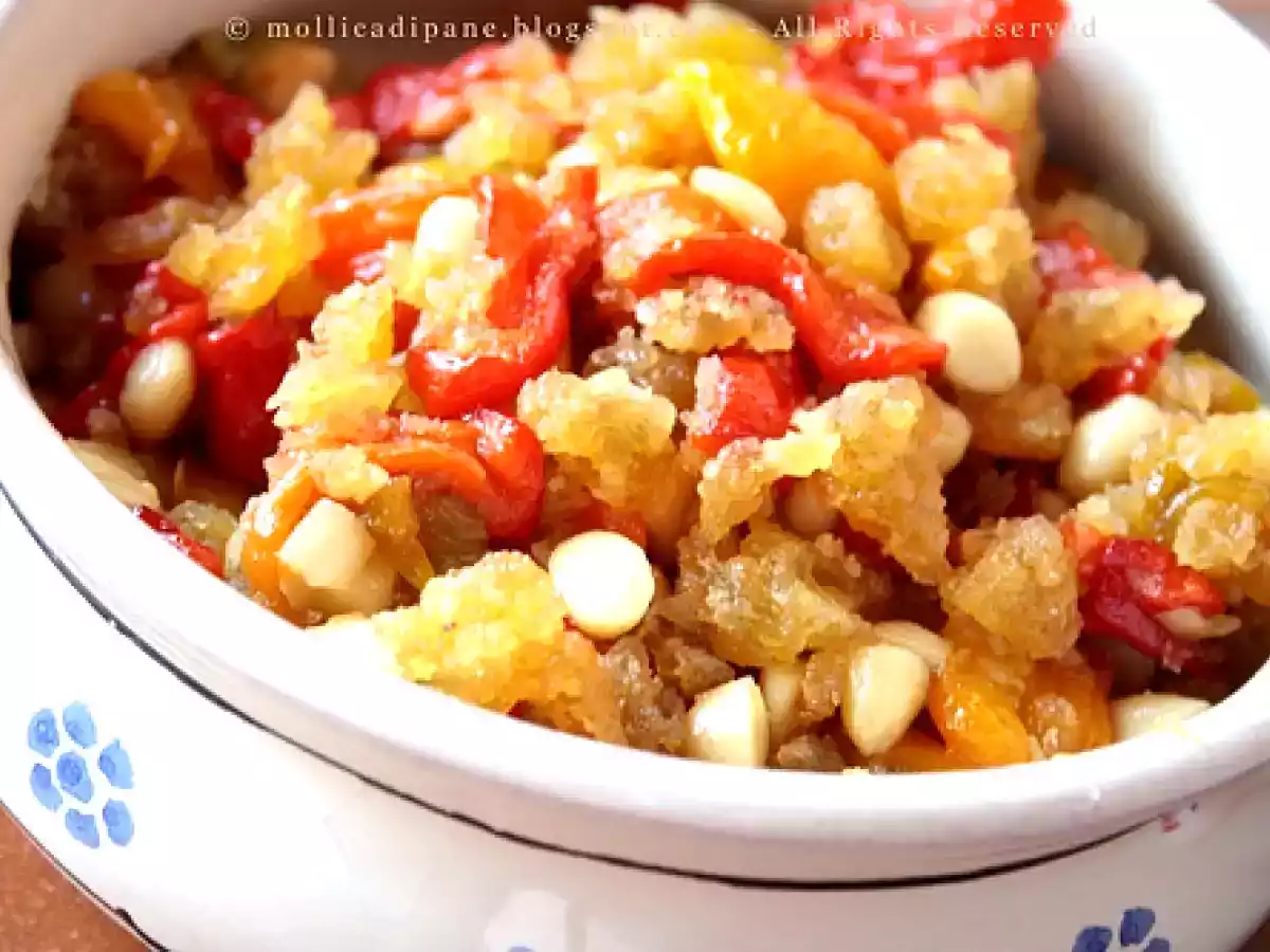 Peperoni in agrodolce con mollica di pane e mandorle - foto 2