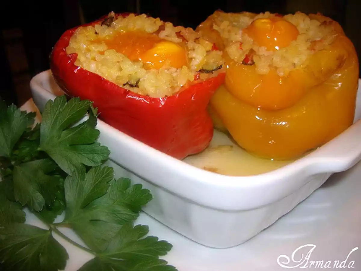 Peperoni ripieni di riso e scamorza - foto 8