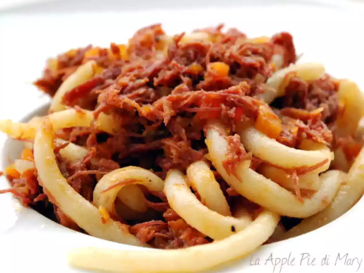 Pici al ragù di sfilacci di equino