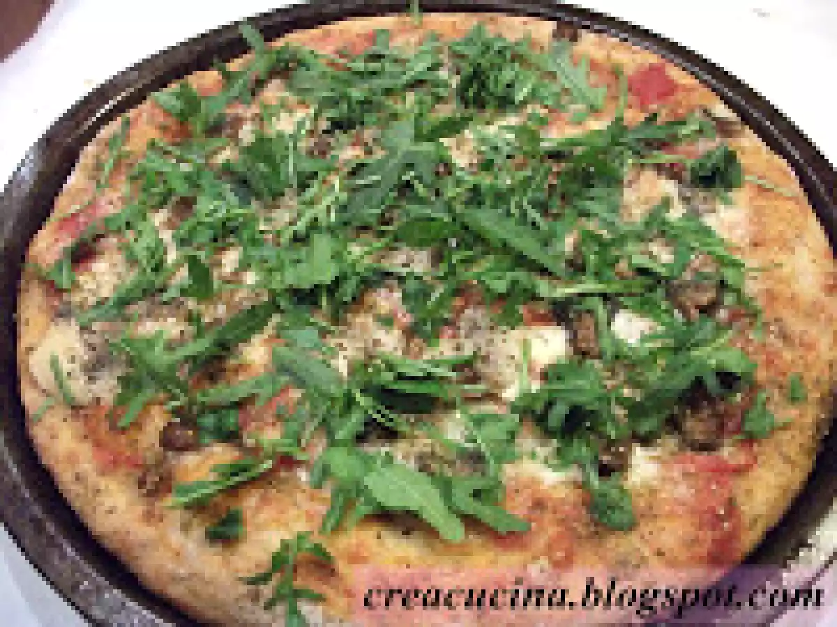 Pizza funghi e rucola (con farina di Kamut) - foto 2