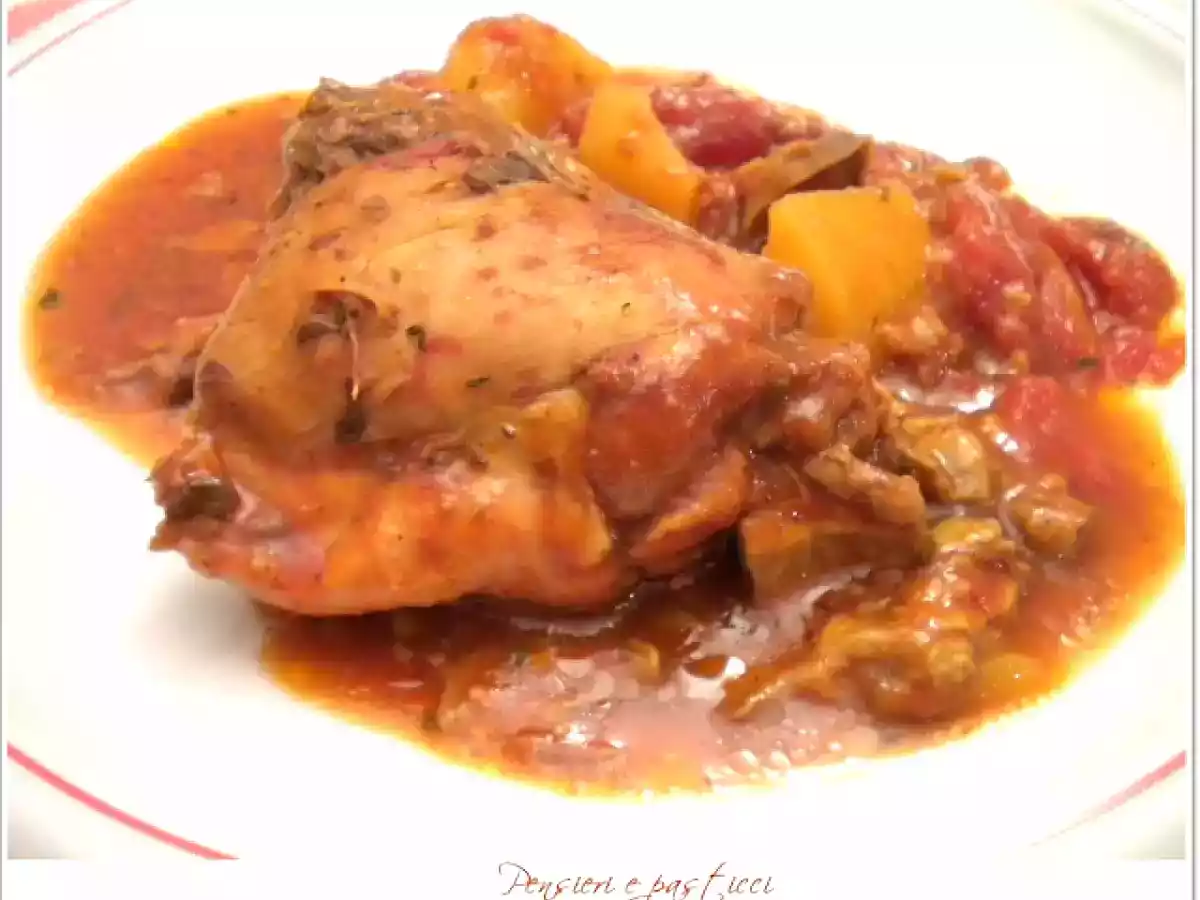 Pollo in umido ai porcini