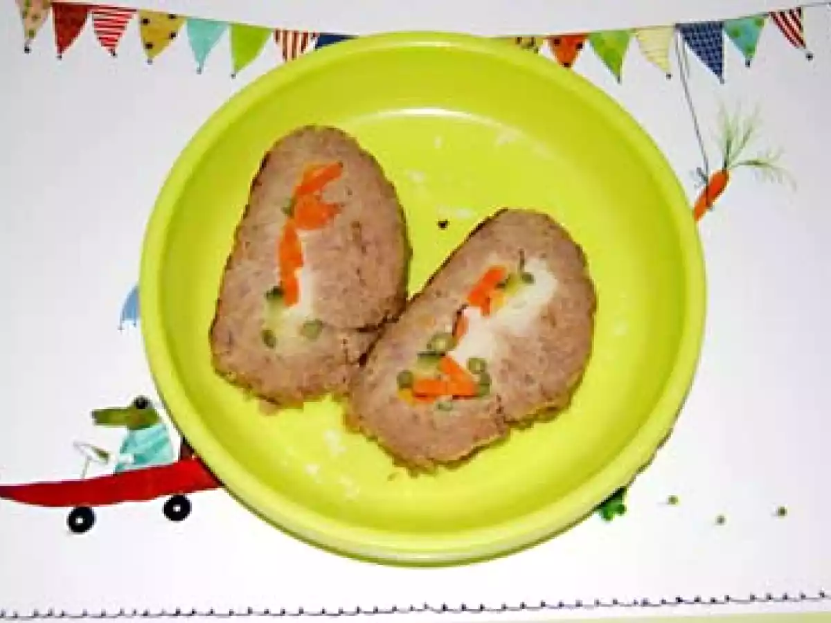 Polpettone con verdure e mozzarella