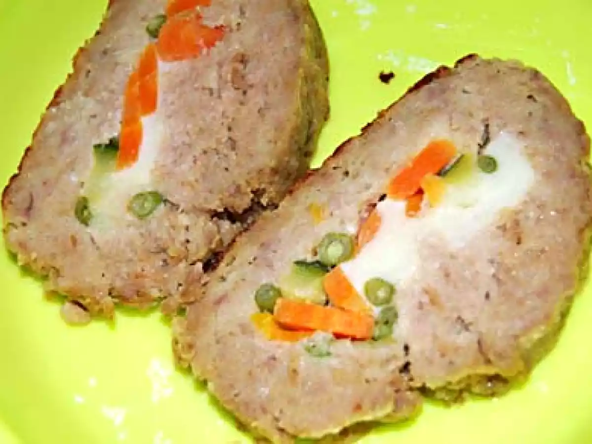 Polpettone con verdure e mozzarella - foto 2