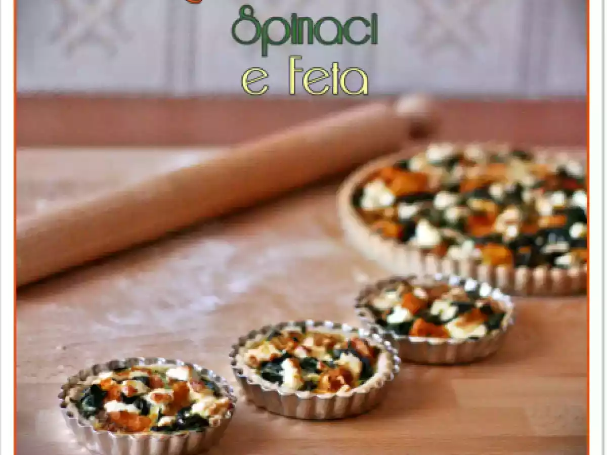 Quiche di zucca, feta e spinaci