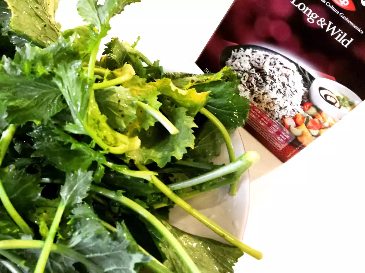 Riso Long Wild con crema di cime di rapa e gamberi - foto 2