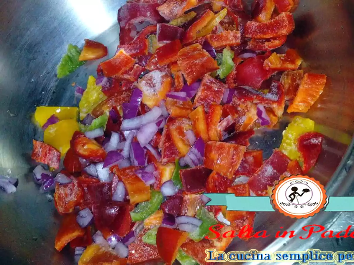 Risotto con peperoni e zafferano