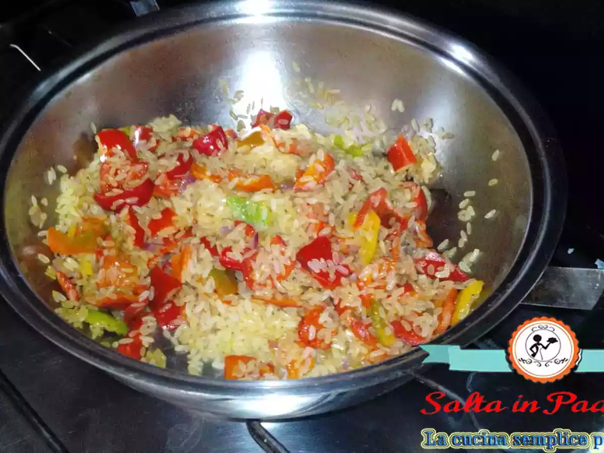 Risotto con peperoni e zafferano - foto 3