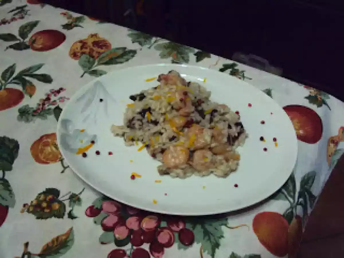 RISOTTO RADICCHIO E GAMBERI AL PROFUMO DI ARANCIA - foto 3