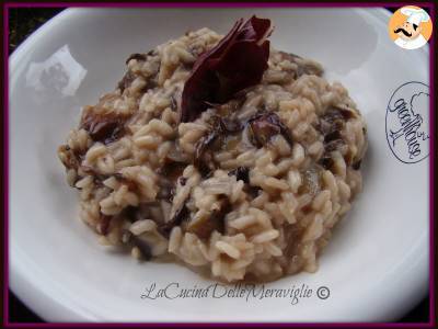 Risotto vegetariano con radicchio e taleggio