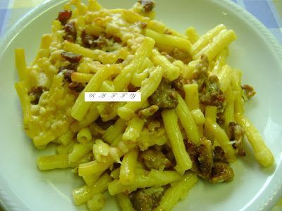 Sedanini con zafferano e pasta di salame, Ricetta Petitchef