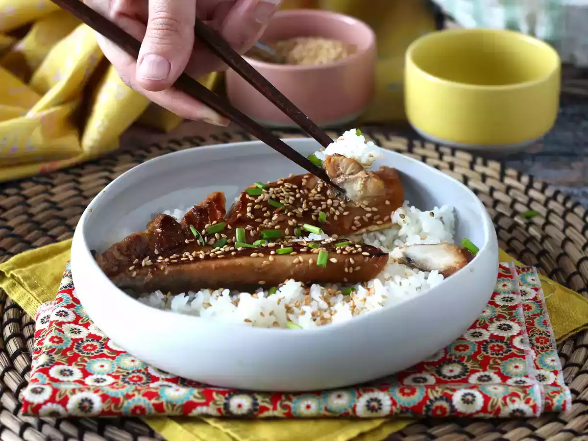 Sgombro glassato con salsa di soia e miele - foto 4