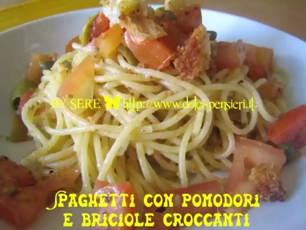 Spaghetti con pomodori e briciole croccanti - foto 10