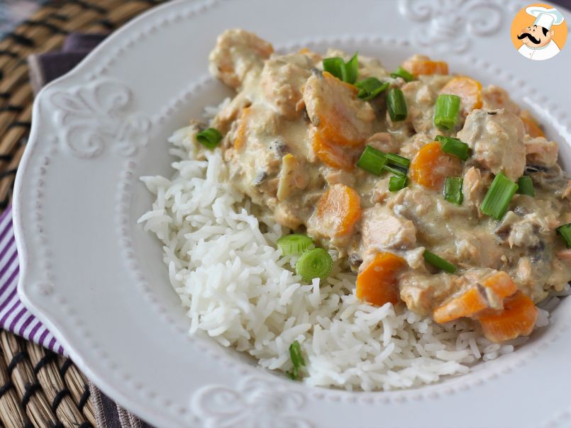 Spezzatino di salmone con funghi e carote - foto 4