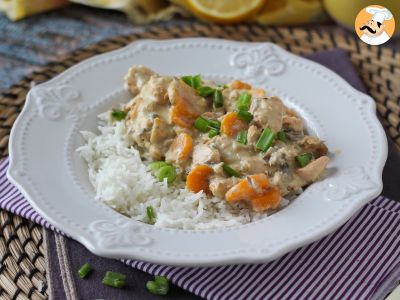 Spezzatino di salmone con funghi e carote - foto 3