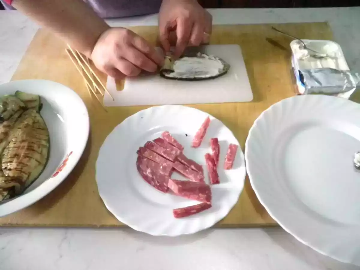 Spiedini con il Golfetta arrotolato con zucchine e melanzane grigliate - foto 4