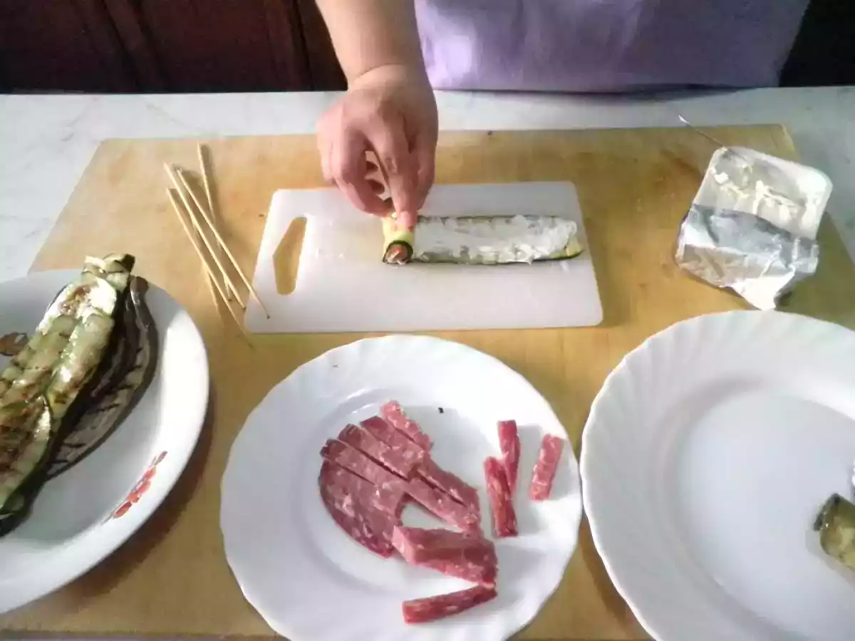 Spiedini con il Golfetta arrotolato con zucchine e melanzane grigliate - foto 6