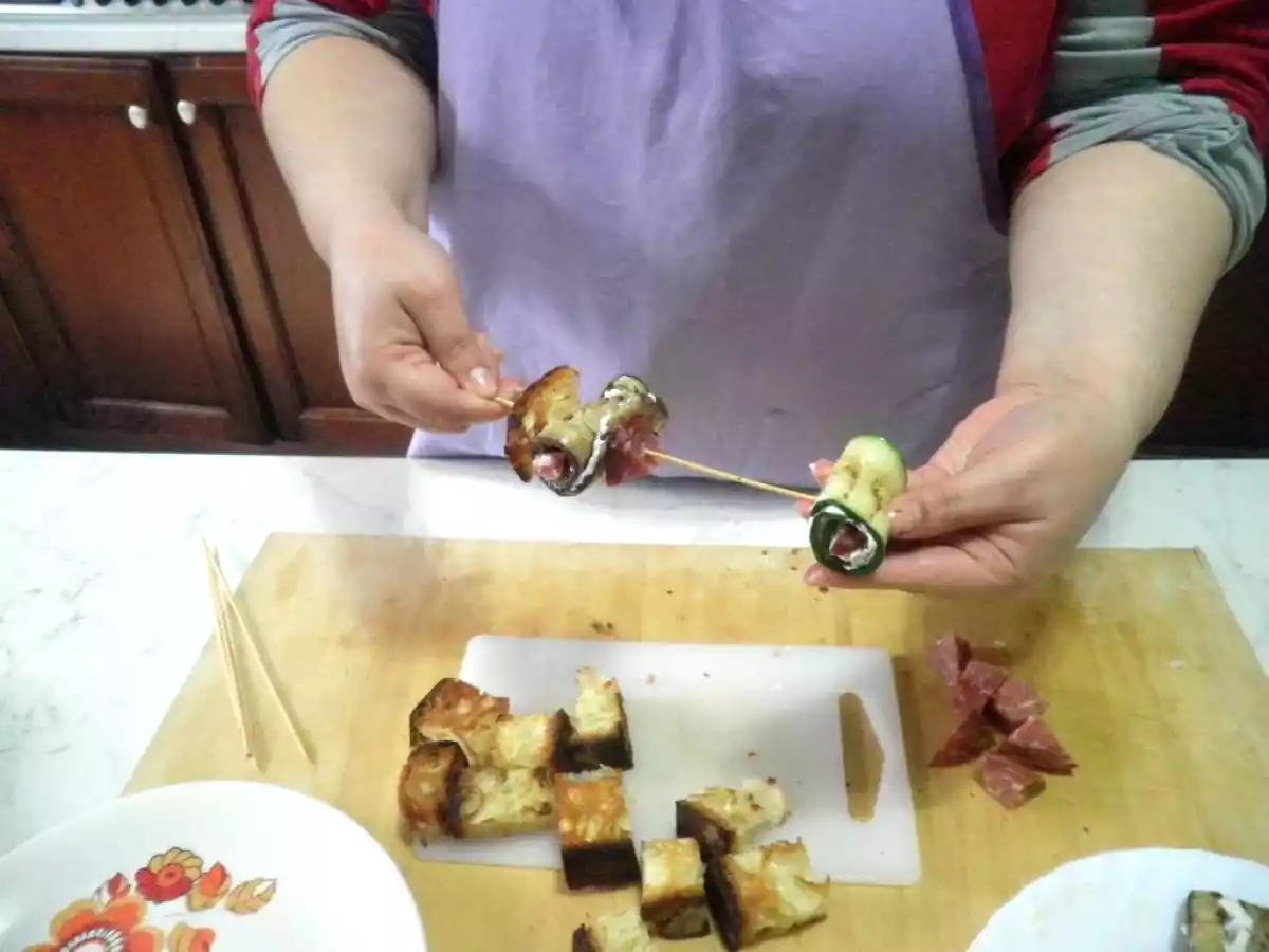 Spiedini con il Golfetta arrotolato con zucchine e melanzane grigliate - foto 9