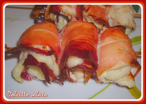 Spiedini Con Involtini Di Speck Pollo E Galbanino Ricetta Petitchef