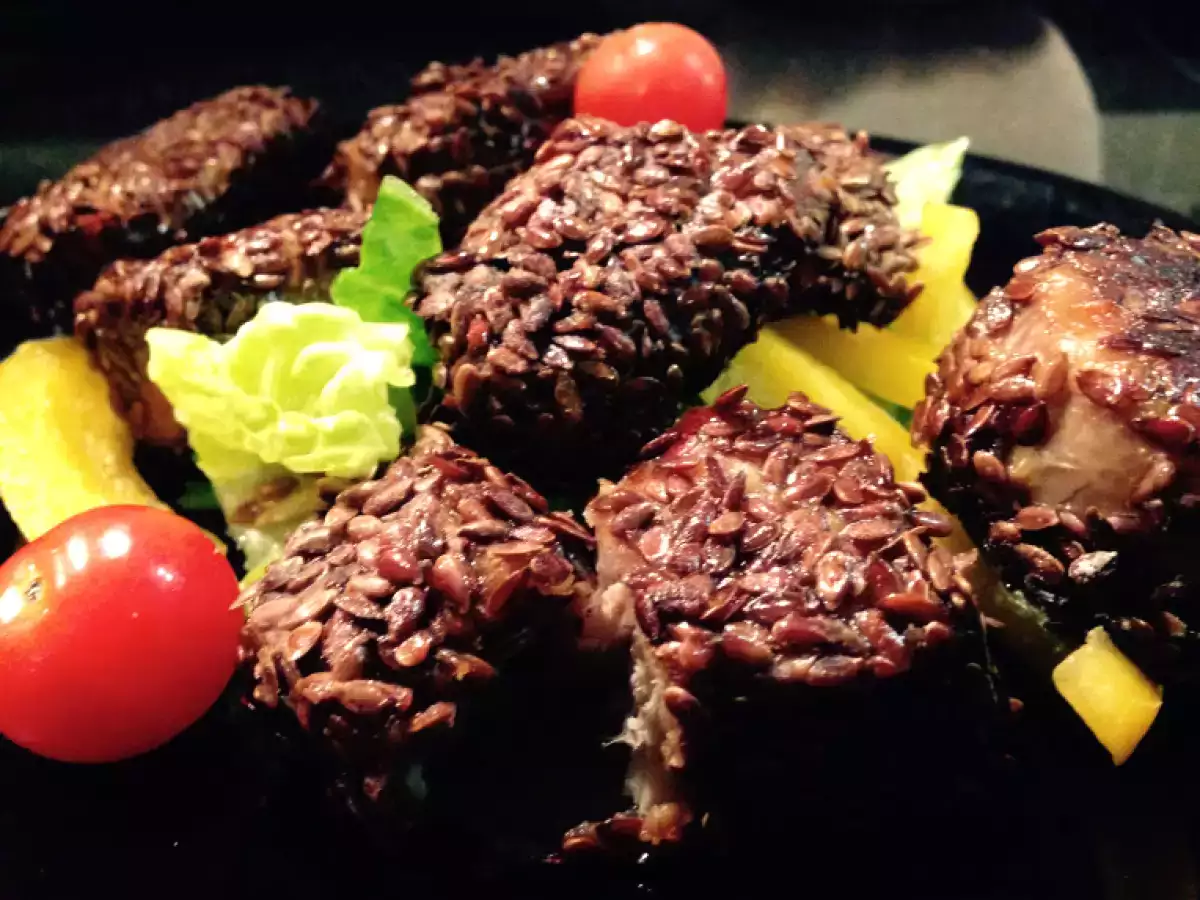 Tonno fresco panato con salsa di soia e semi di lino - foto 5