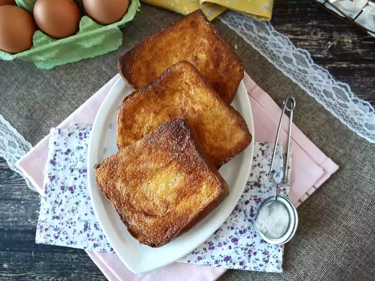 Torrijas in friggitrice ad aria con pan brioche: il dolce spagnolo che diventa ancora più goloso - foto 8