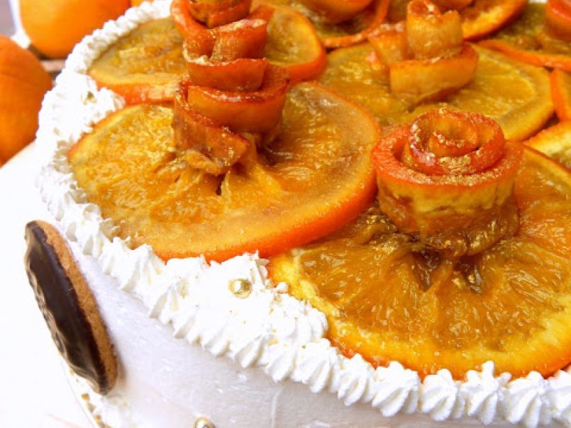 Torta Al Baileys Crema All Arancia E Rose Di Arance Caramellate Ricetta Petitchef