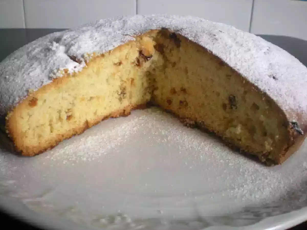 Torta classica Pane degli Angeli con gocce di frutta all'albicocca