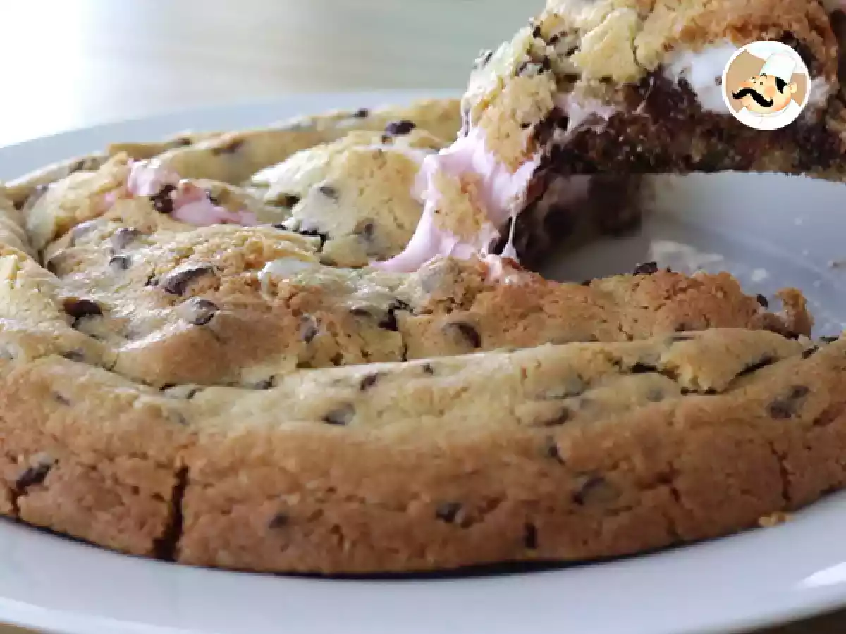 Torta cookie con cioccolato e marshmallows - foto 2