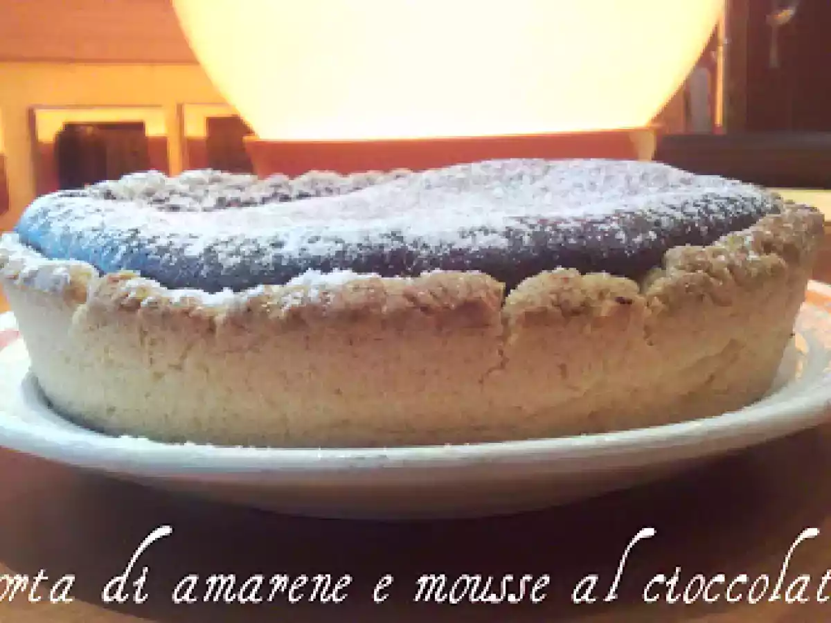 TORTA DI AMARENE E MOUSSE AL CIOCCOLATO - foto 3