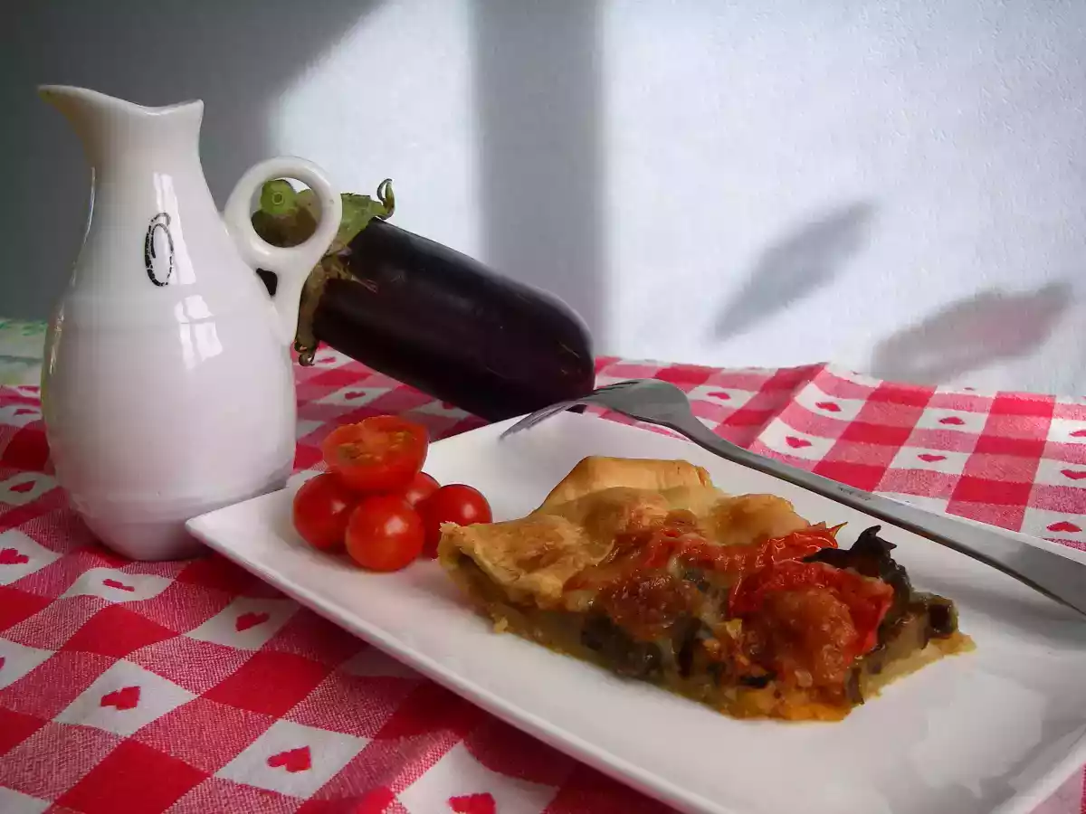 Torta salata melanzane e pomodoro - foto 2