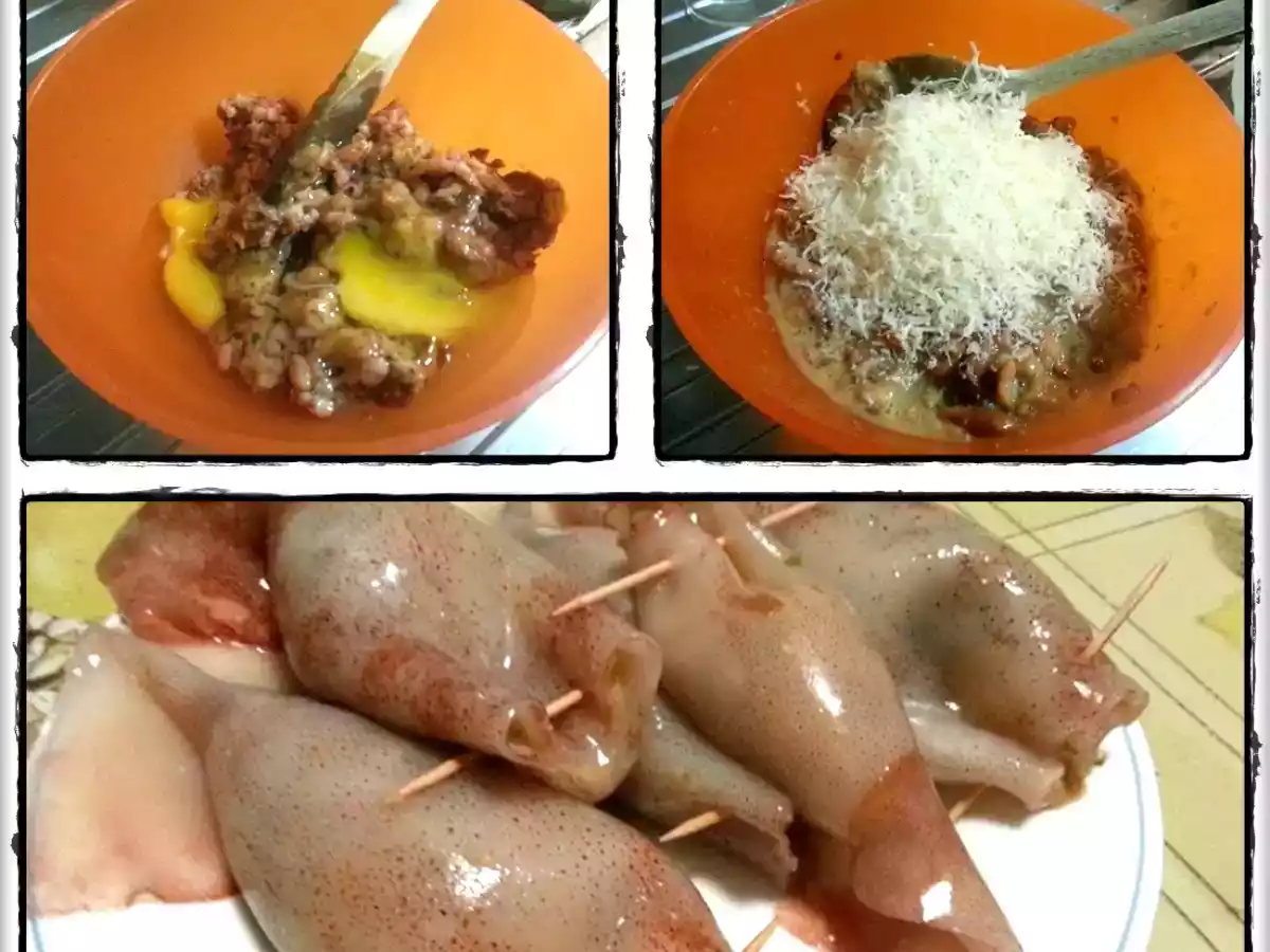 Totani ripieni su crema di patate allo zafferano - foto 4