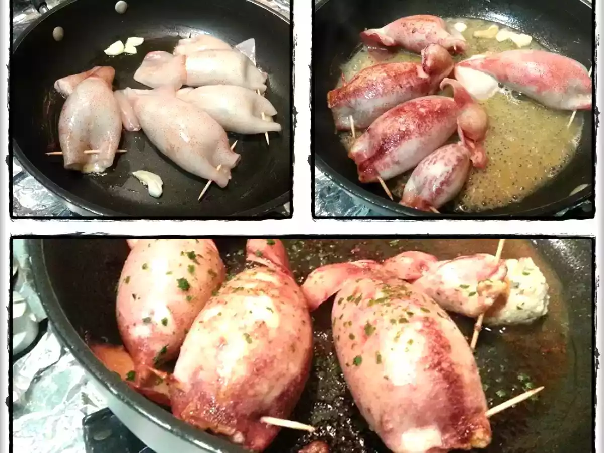 Totani ripieni su crema di patate allo zafferano - foto 5