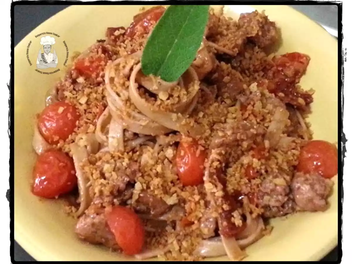 Trine di Castagna al sugo veloce di Salsiccia