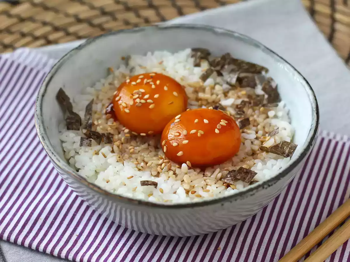 Tuorli d'uovo marinati in salsa di soia - foto 2