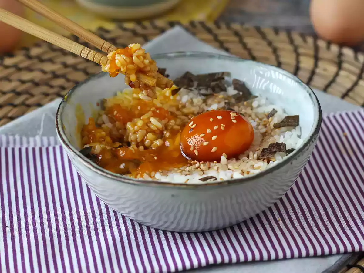 Tuorli d'uovo marinati in salsa di soia - foto 3