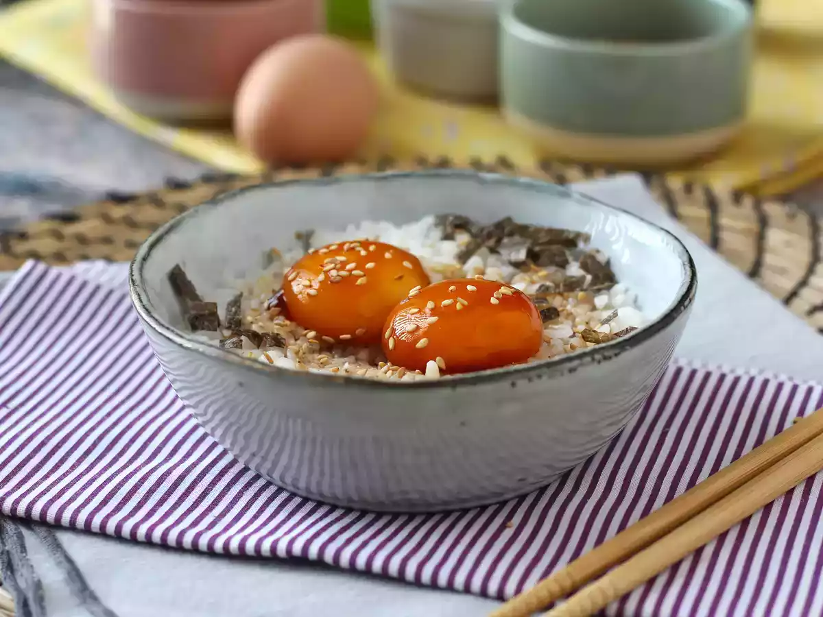 Tuorli d'uovo marinati in salsa di soia - foto 4