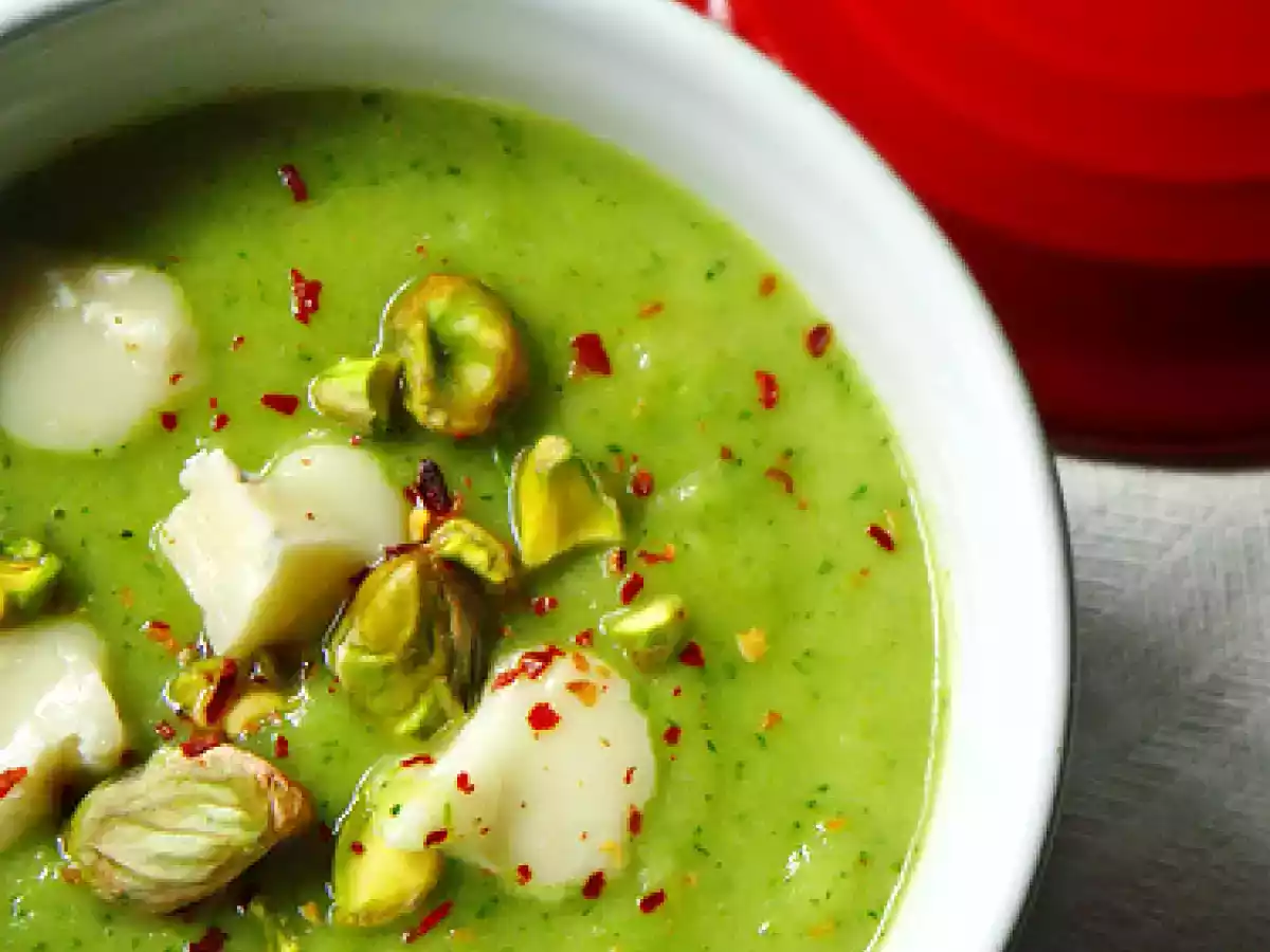 Vellutata di zucchine con pistacchi e gorgonzola - foto 2