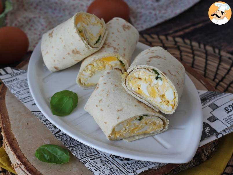 Wrap super proteico con uova e feta