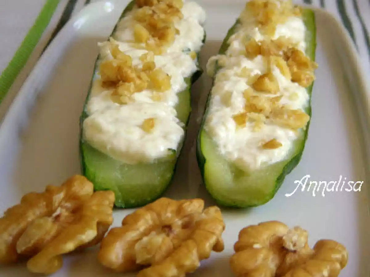 Zucchine ripiene philadelphia e noci - foto 2